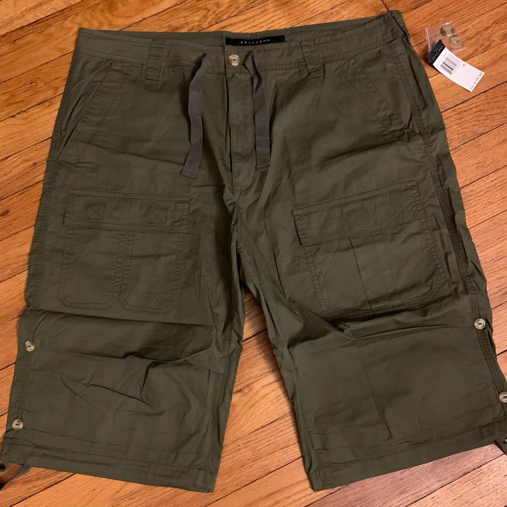 Sean John Cargo Shorts Size 36 Grape leaf (Green)